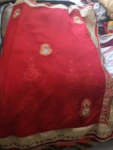 Elegant Embroidered Saree
