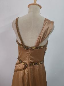 Elegant Brown Evening Gown
