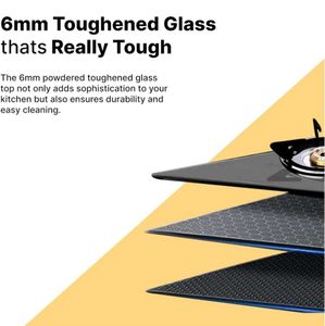 Candes Glass Gas Stove 2 Burners