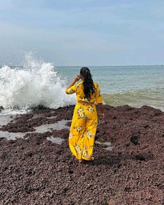 Floral Yellow Jumpsuit