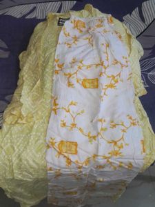 Yellow Print Top & Pants Set