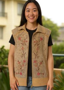 Leather Wool Vest