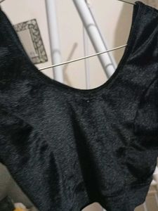 Stylish Black Peplum Top Set