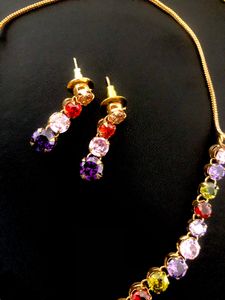 Multicolour Stone Necklace Chokar Style