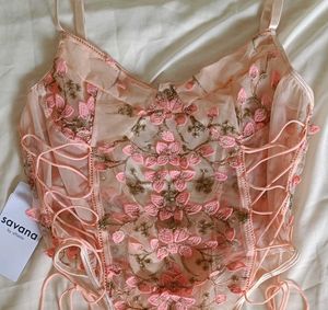 Floral Embroidered Lace Bodysuit