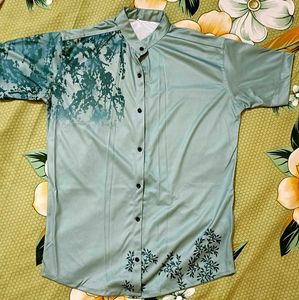 Green Printed Shirt