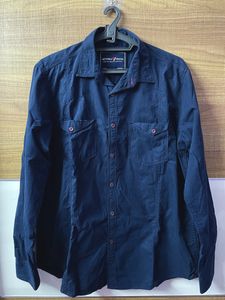 Navy Blue Casual Shirt Vettorio Fratini