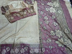 golden shimmer party wear saree