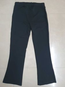 Black Cropped Flared Leggings