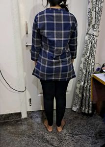Max Navy Blue Checkered Tunic