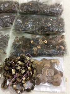 Copper Beads And Chamki For Embroidery Mix