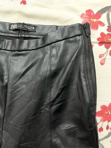 Zara Women’s Black Leather Pants