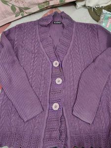 Lavender Knit Cardigan