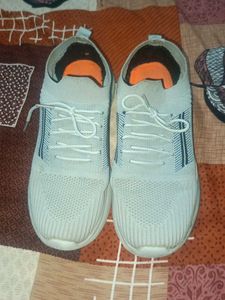 Grey Knit Sneakers