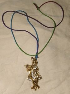 Double Side Gold Plated Lord Krishna Pendant With