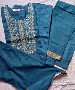 Biba Straight Kurti Bottom With Dupatta #biba