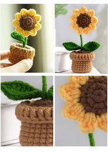 Handmade Crochet Sunflower Decoration