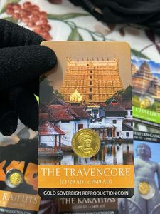 The Travencore Gold Sovereign Reproduction Coin