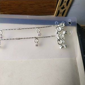 Pure Silver Anklets पायल For Women&amp; Girls. 1 जोड़ि