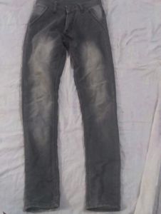 Gray Wash Denim Jeans