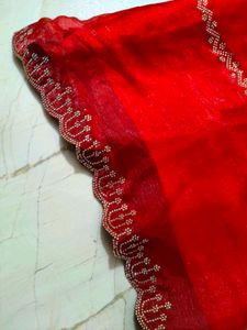 Elegant Red Saree