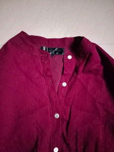 Maroon Net Top