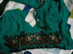 Elegant Green Saree