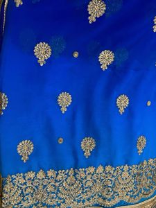 Elegant New Blue 2shade Saree -Rs.2700