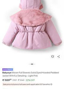 Cute Lavender pink Baby Coat