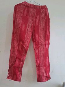 Beige-Red Festive Kurta Set For Ladies