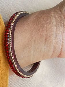 Stone Bangle Red Colour.Not Used