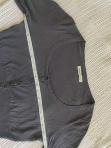 OLD NAVY Gray Cropped Cardigan