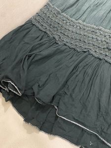Y2K Ombre Dark Green Maxi Skirt