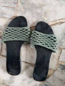 Red And Green Sandal.