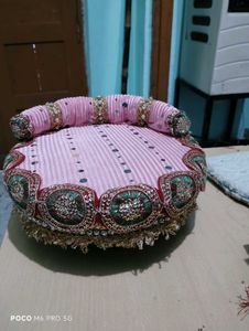 Decorative Pink Pooja Chowki