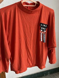 Orange Long Sleeve Top