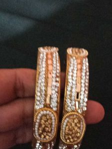 Earrings With Golden Bangle