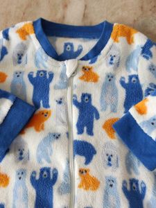 uniqlo Cute Bear Print Footed Pajamas
