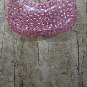 Brand New Glam Pink Crystal Bag