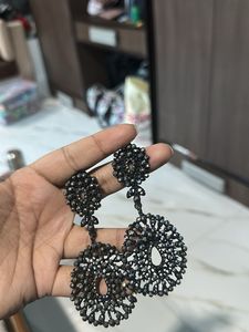 Black Long Earrings