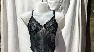 23211. Black Lace Bodysuit