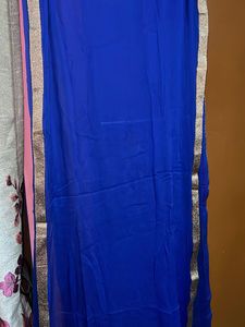 Royal Blue Embroidered Kurta Set &amp; Dupatta