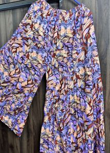 Floral Print Wide Leg Pants