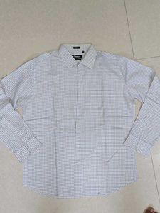 Blue Checkered White Formal Shirt