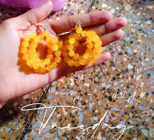 Beaded Hoop Earrings