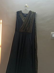 Maxi Dress For Party Wear Black