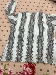 White Peplum Top