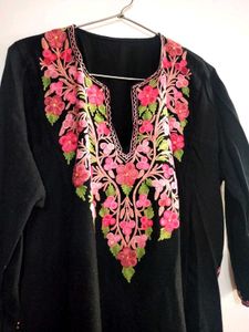 Wool Embroidered Pheran from Kashmir