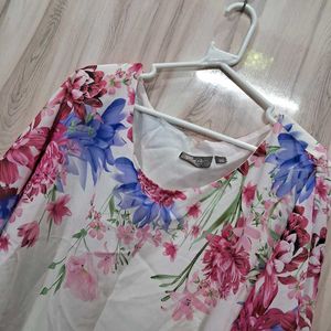 High-Low Flowery Top