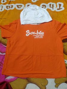 Orange Graphic Print Tee